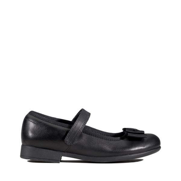 Clarks Girls Scala Tap Kid School Shoes Black | CA-2096574